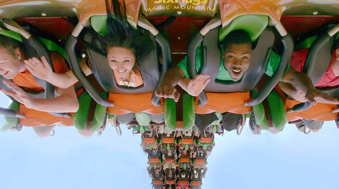 Tatsu roller coaster. 