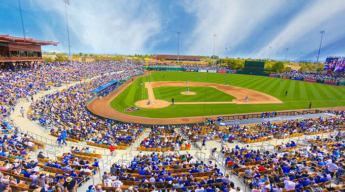 The Los Angeles Dodgers and the Chicago White Sox play at Camelback Ranch in Glendale during spring training. | Courtesy Camelback Ranch